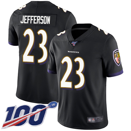 Baltimore Ravens Limited Black Men Tony Jefferson Alternate Jersey NFL Football #23 100th Season Vapor Untouchable